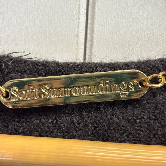 Soft Surroundings Womens Wool Lined Earthy Whimsigoth Boho Cloak Jacket Size L - Picture 3 of 12